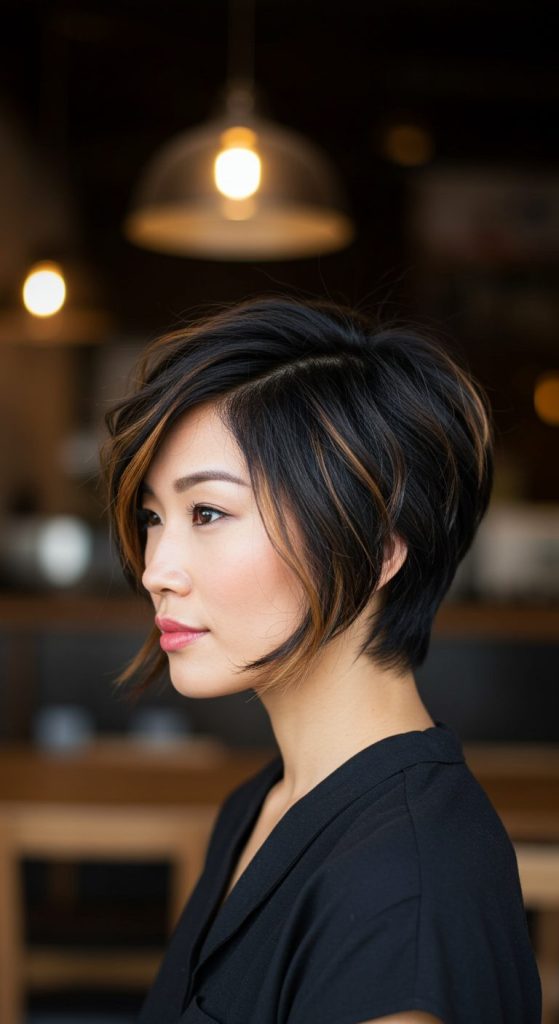 20. Textured Pixie with Highlights