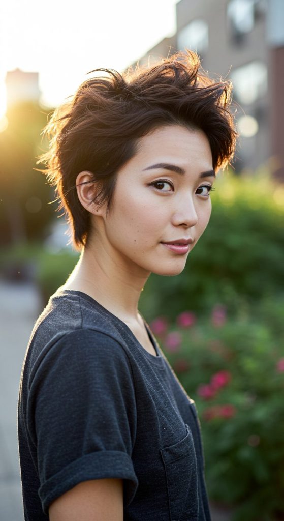 20. Tousled Side-Parted Micro Pixie