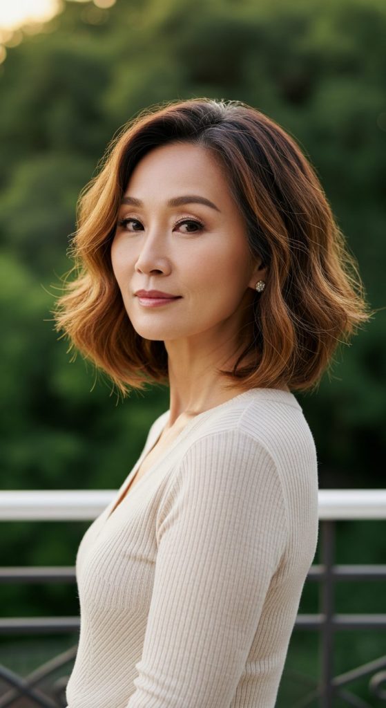 20. Wavy Lob with Highlights