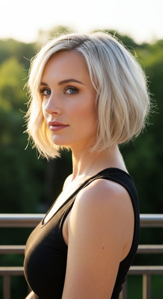 21. Angled Bob with Soft Waves