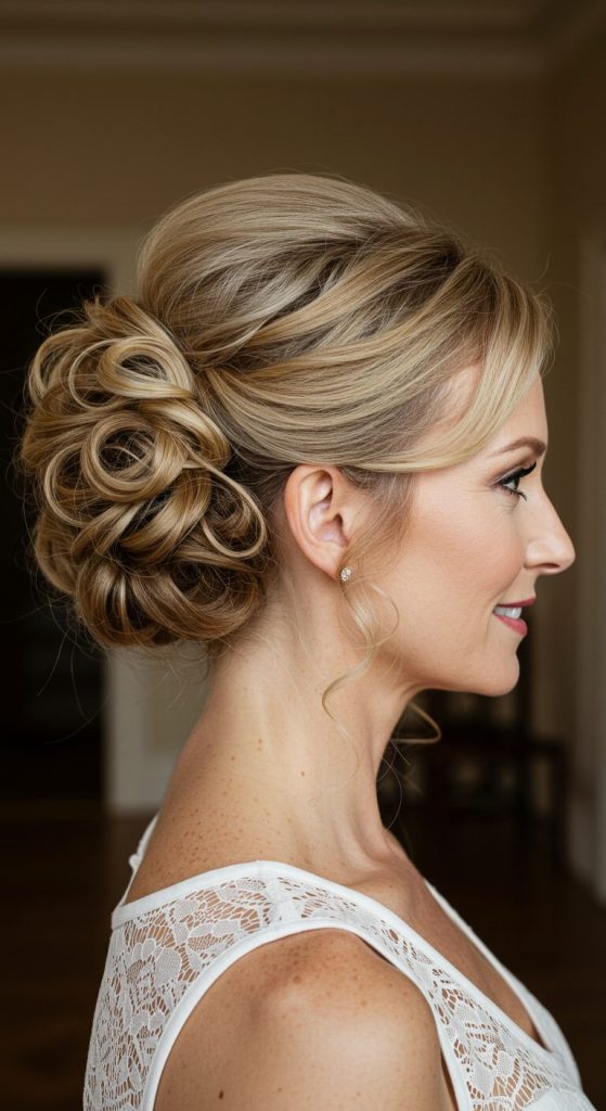 21. Romantic Curly Updo