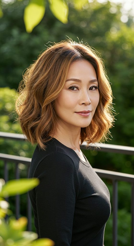 21. Wavy Lob with Highlights