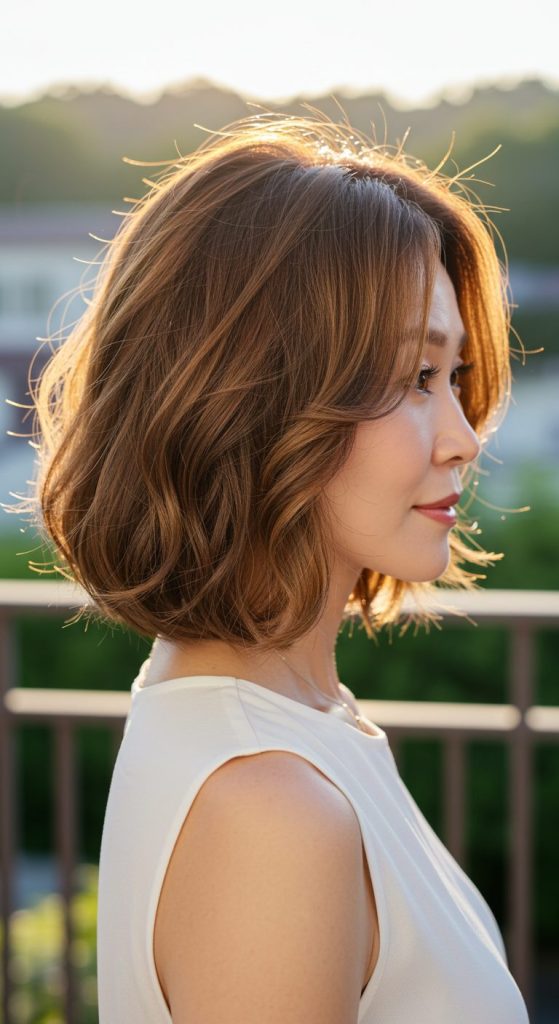 21. Wavy Lob with Highlights