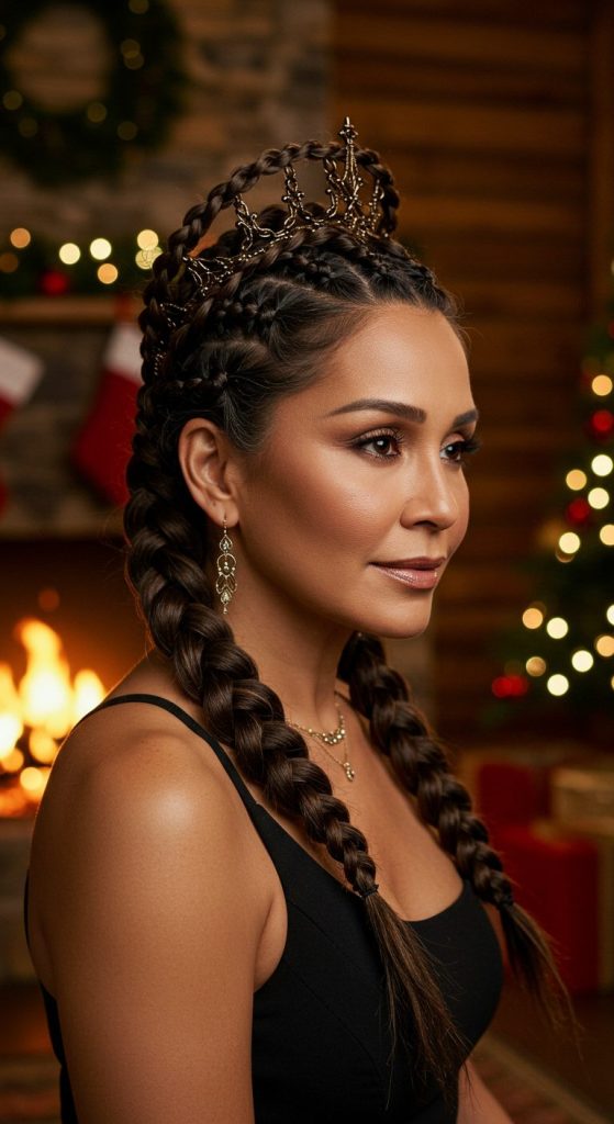 22. Festive Braided Crown