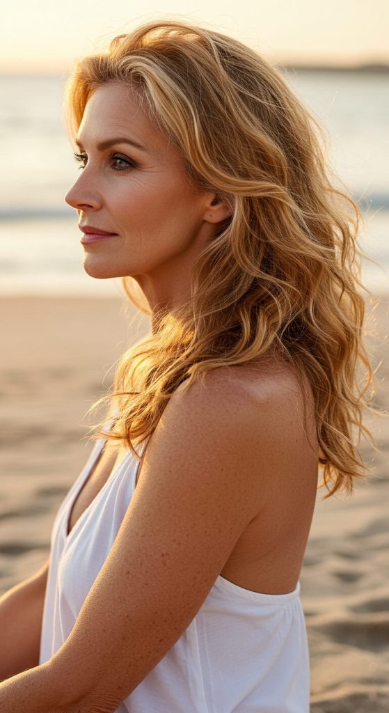 22. Loose Curls with Highlights