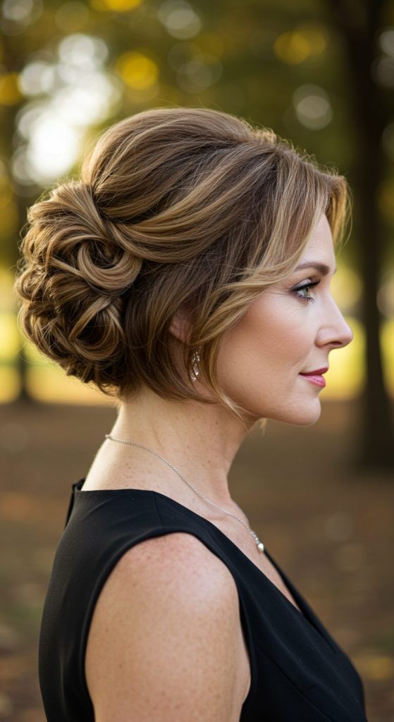 22. Romantic Curly Updo