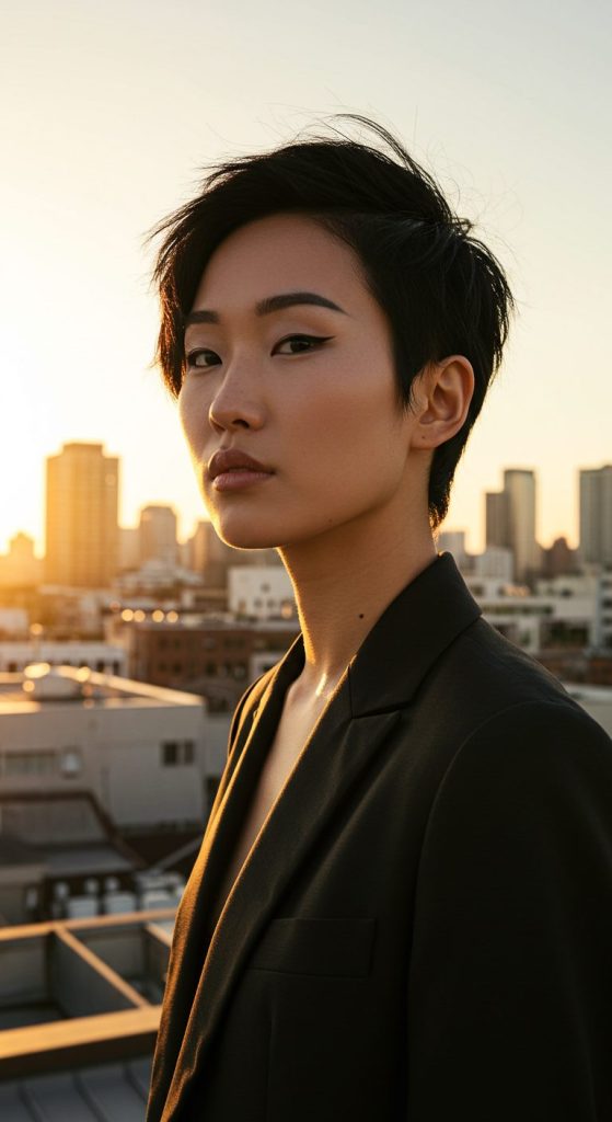 23. Sleek Short Crop with Undercut