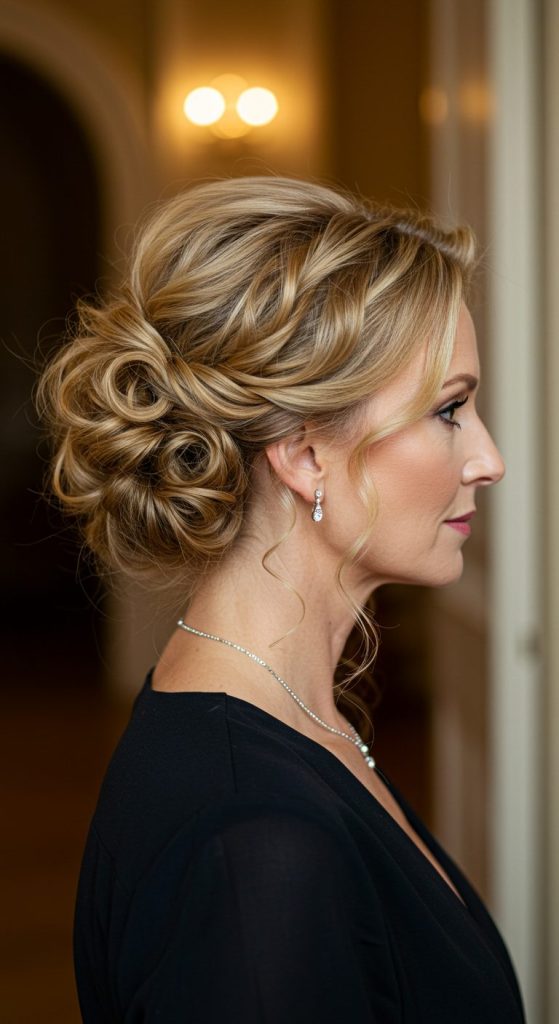 24. Curly Side Chignon