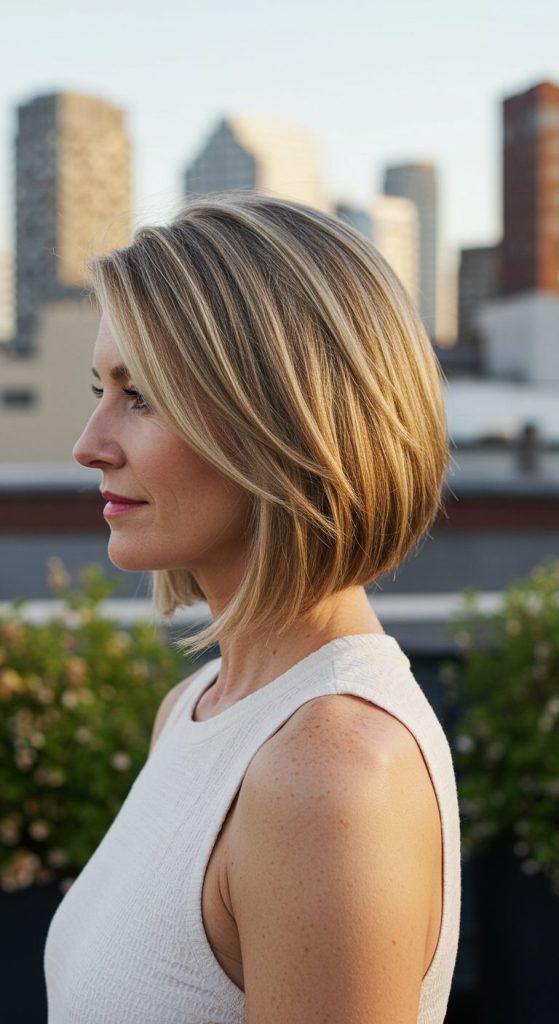 24. Layered A-Line Bob