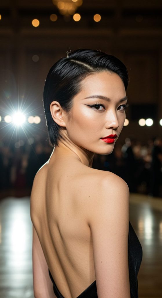 24. Slicked-Back Pixie