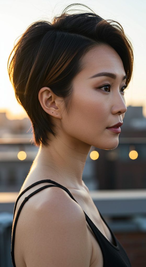 25. Cropped Pixie with Highlights