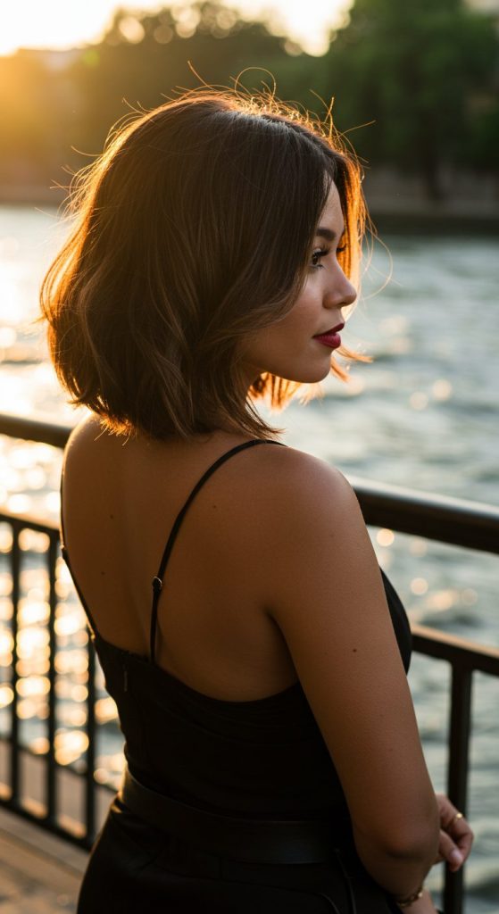 25. Feathered Bob with Wispy Ends