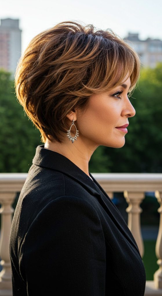 25. Layered Wavy Pixie