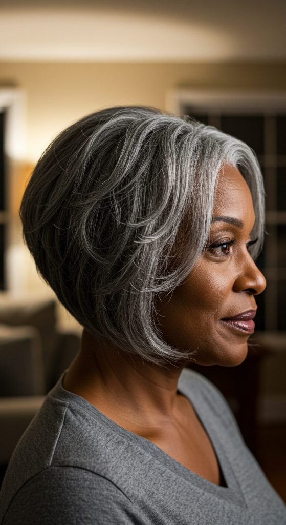 25. Textured Grey Bob