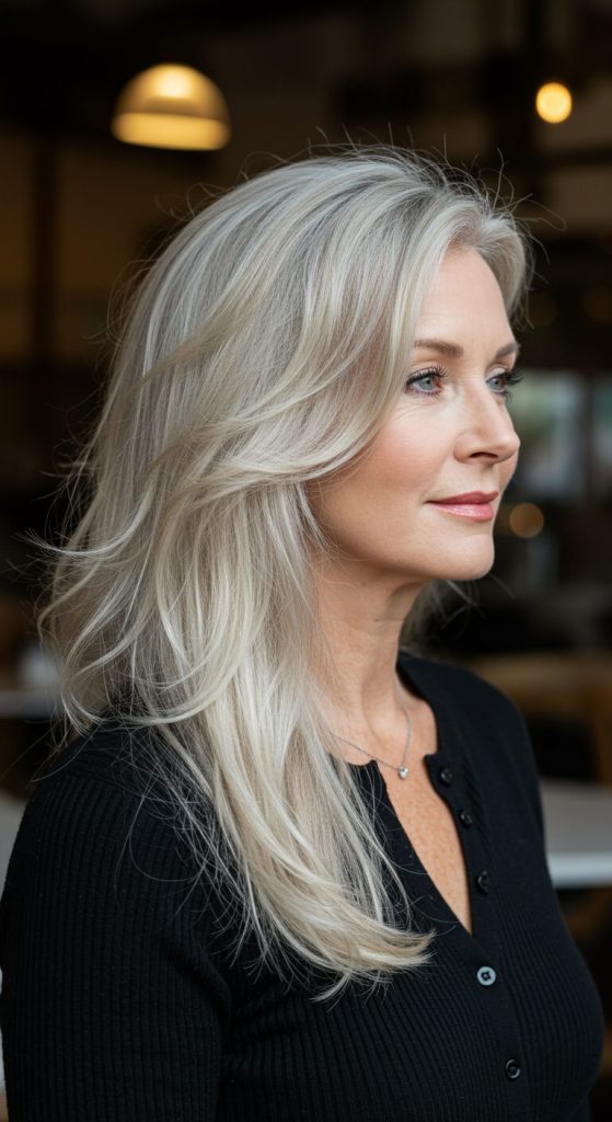 26. Long Wavy Layers with Side Part