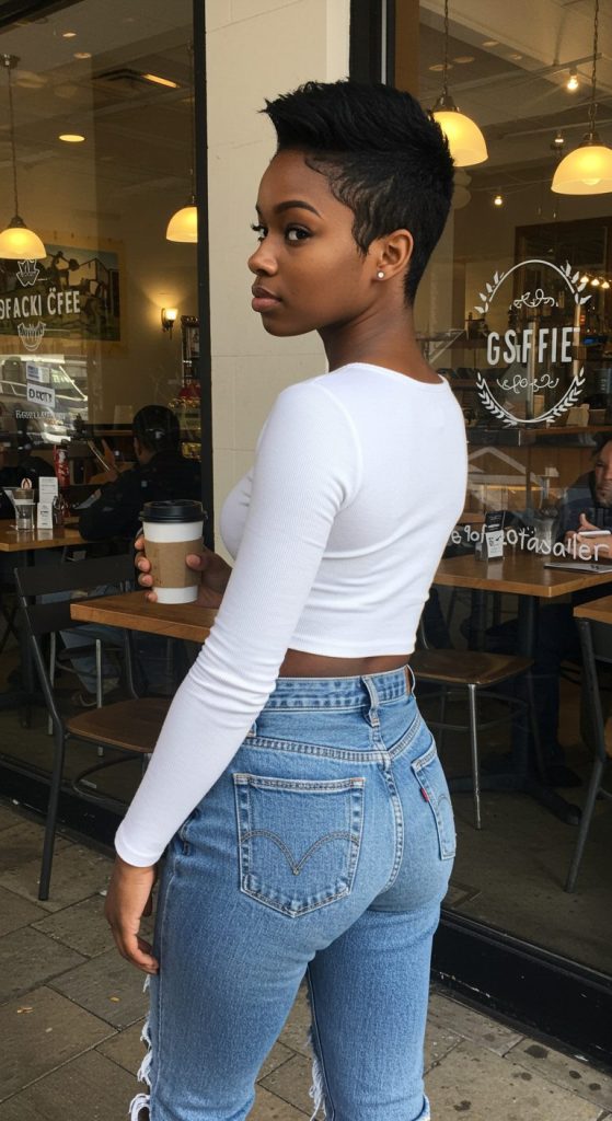 26. Pixie Cut with Tapered Back