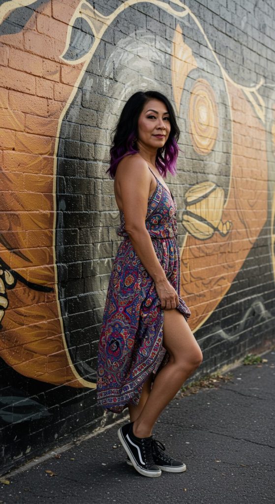 26. Shoulder-Length Cut with Vivid Purple Ends