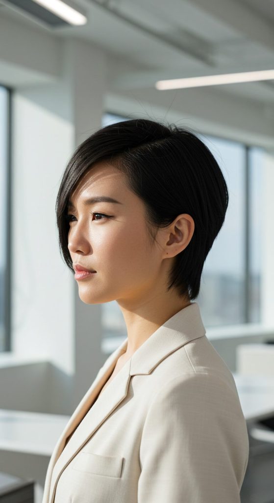 27. Classic Pixie with Side Sweep