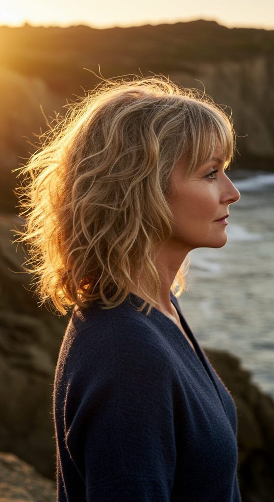 27. Tousled Shag with Bangs