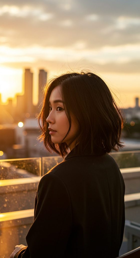 28. Tousled Feathered Bob