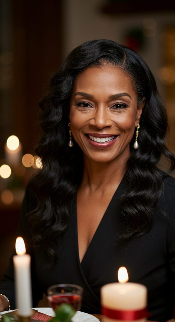 3. Festive Half-Up Hairstyle