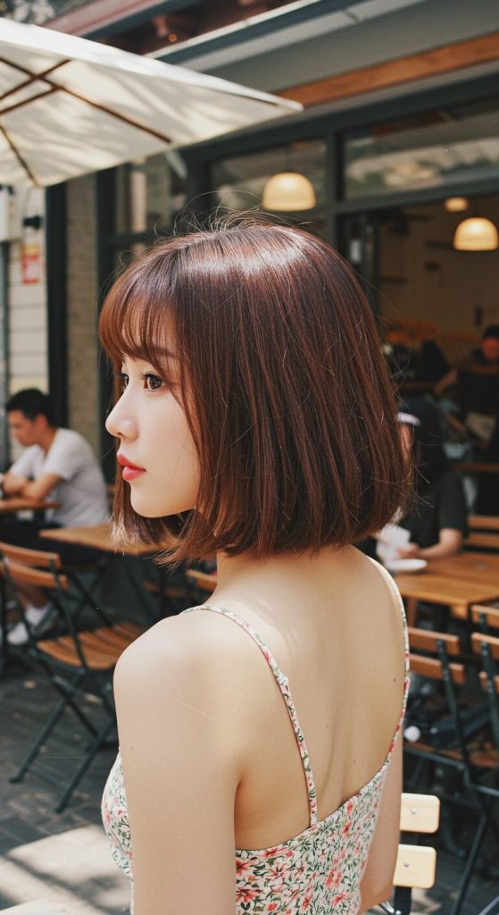 3. French Bob with Bangs