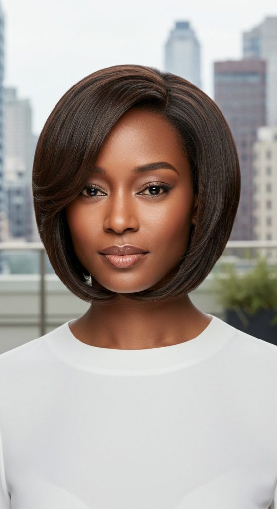 3. Side-Swept Bob