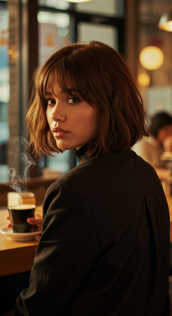 3. Textured Choppy Bob