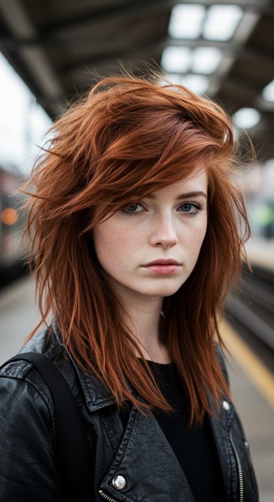 34. Sleek Urban Shag Look