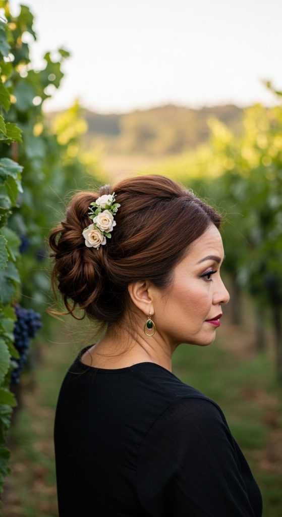 4. Messy Romantic Bun