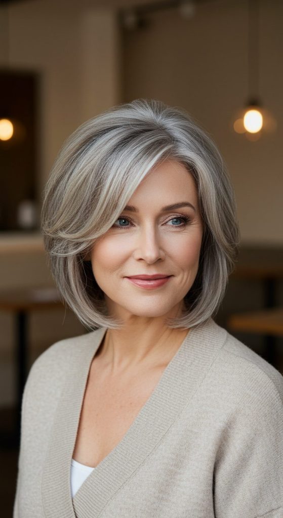 4. Side-Parted Bob with Soft Layers