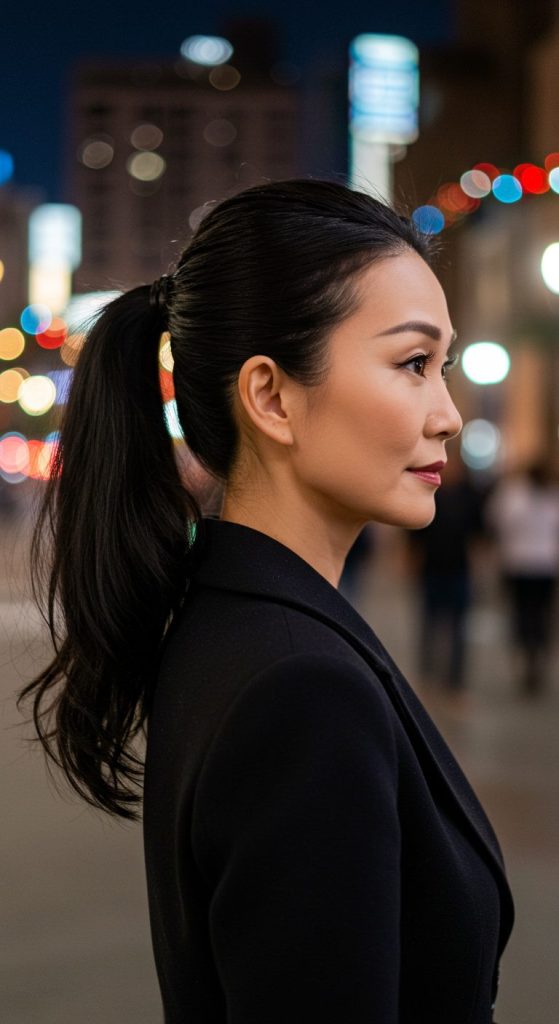 4. Sleek High Ponytail