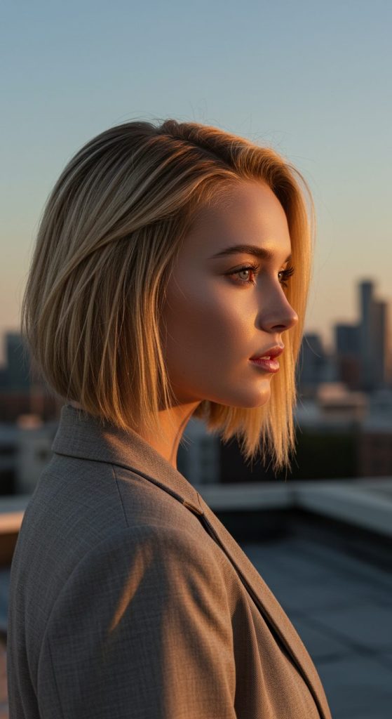 4. Sleek Side-Parted Bob