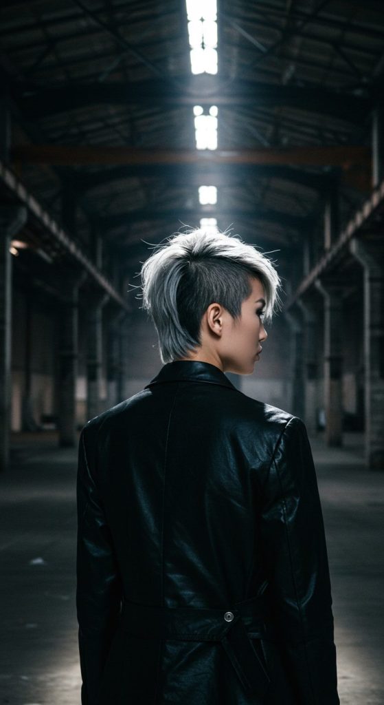 5. Angled Bob with Shaved Side