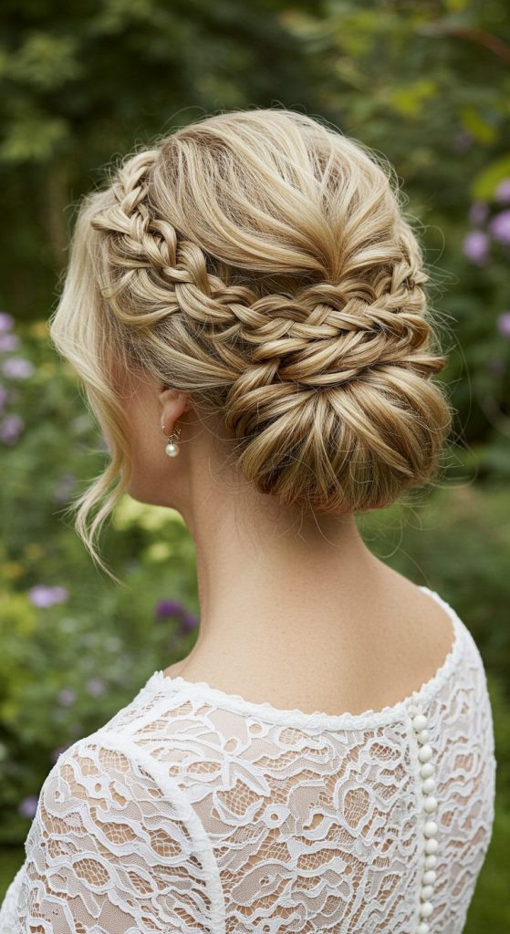 5. Braided Crown Updo