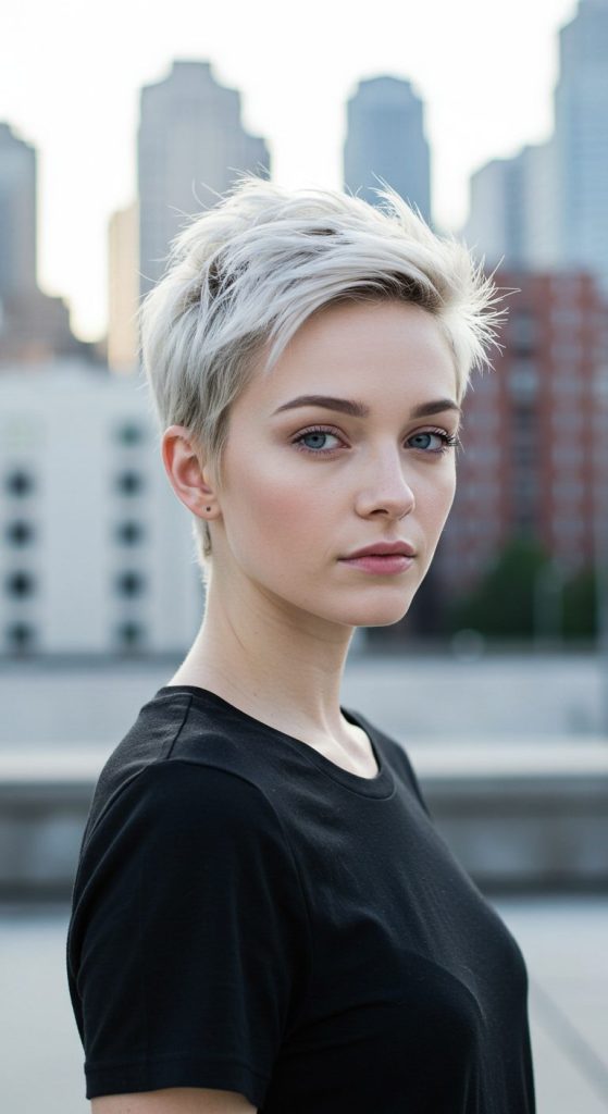 5. Platinum Blonde Micro Pixie