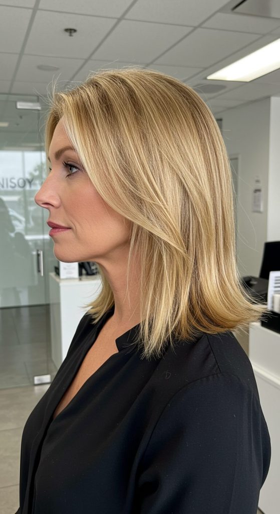 5. Sleek Mid-Length Cut