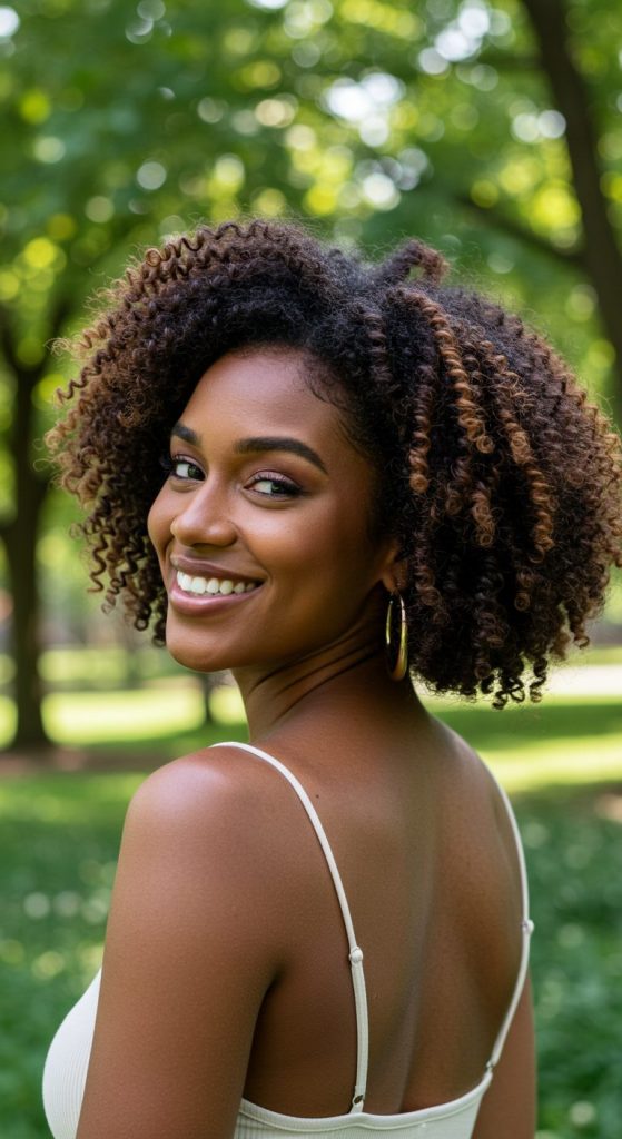 6. Curly Jaw-Length Bob