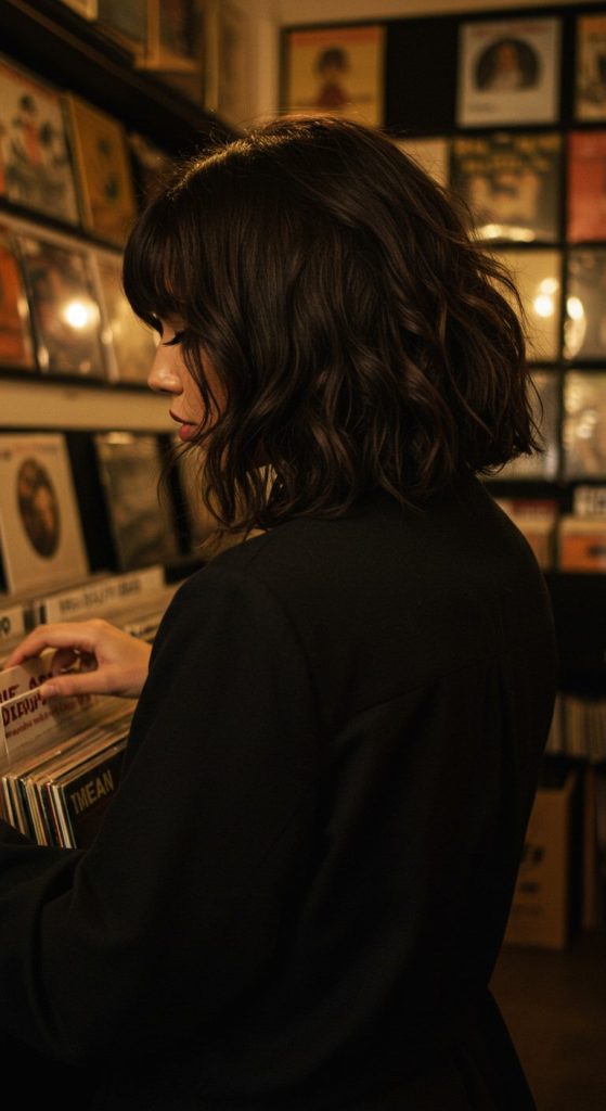 6. Modern Shag with Curtain Bangs