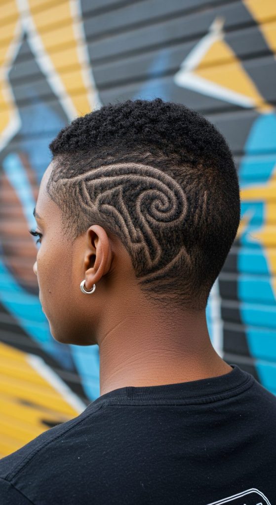 7. Buzz Cut with Design