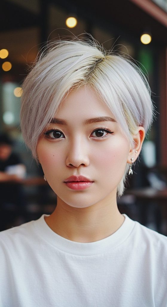 7. Pixie with Side-Swept Bangs