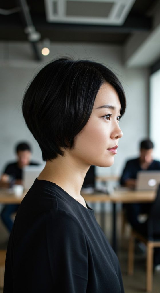 7. Side-Parted Pixie