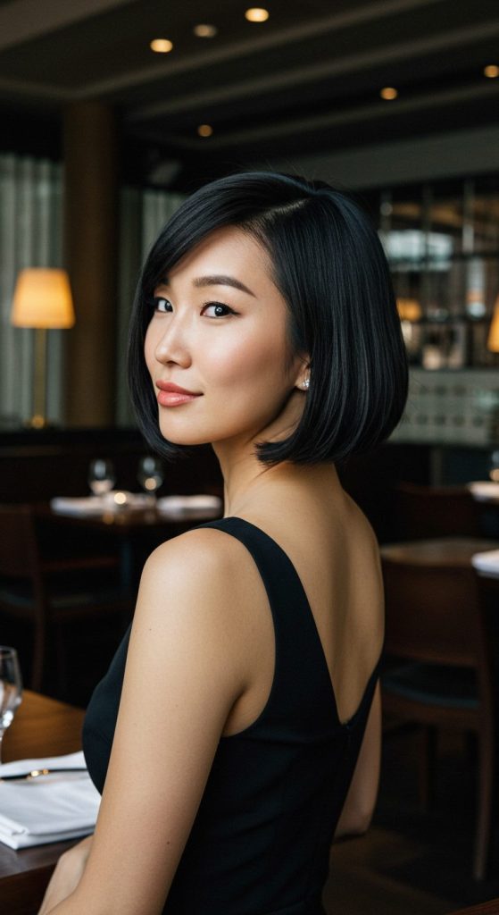 8. Blunt Bob with Side Part