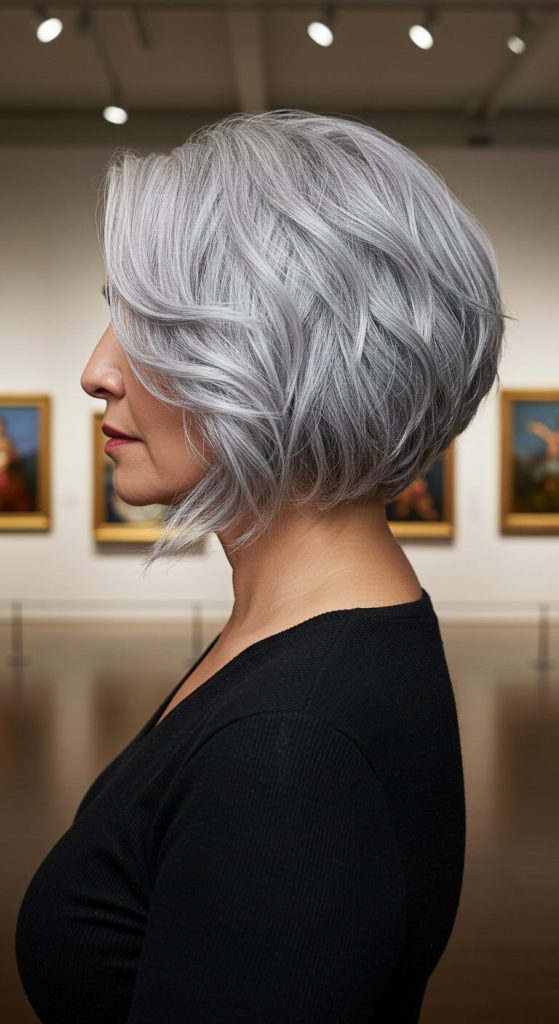 8. Chin-Length Wavy Bob