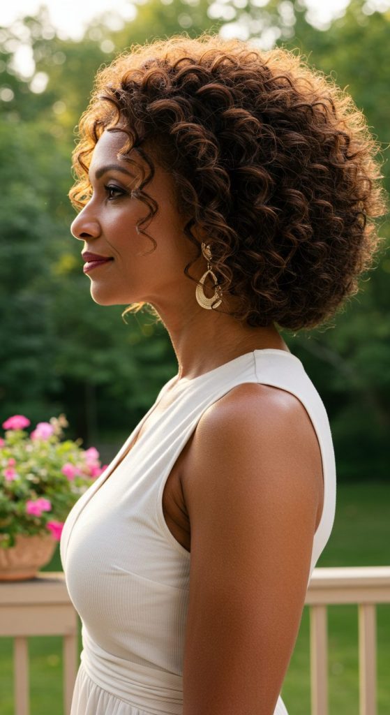 8. Curly Shoulder-Length Cut