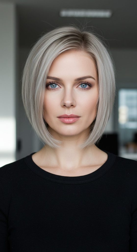 8. Sleek Jaw-Length Bob