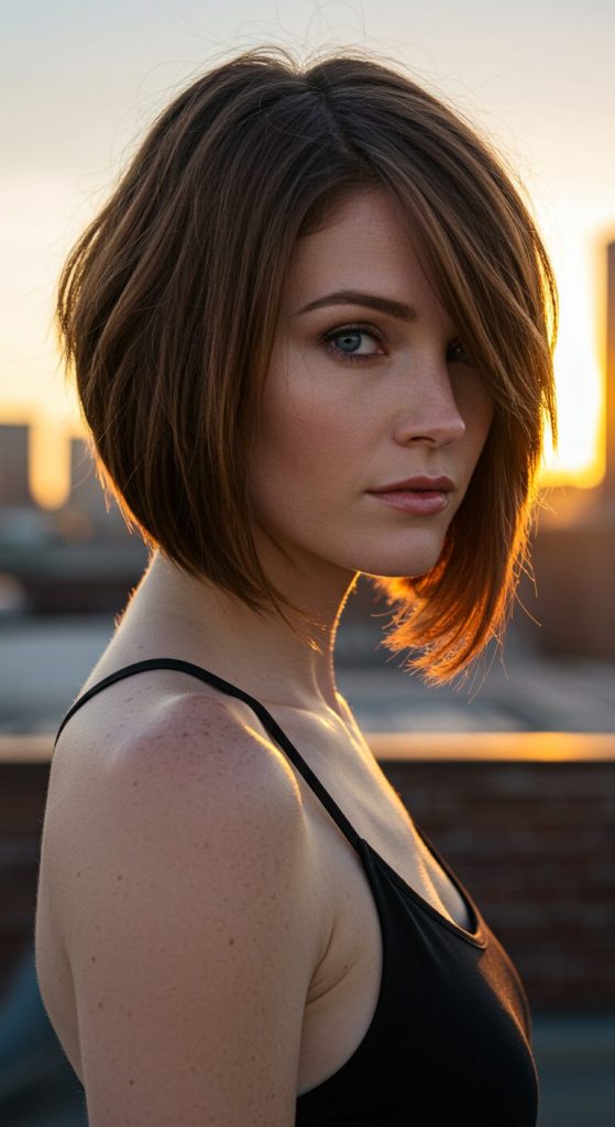 9. Angular Bob with Face-Framing Layers