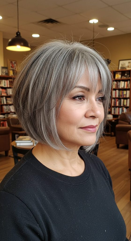9. Textured Bob with Highlights