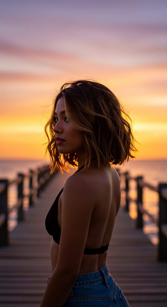 9. Tousled Beachy Bob