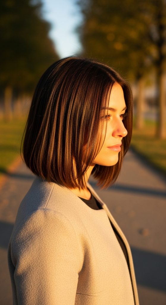 10. Inverted Bob with Wispy Ends